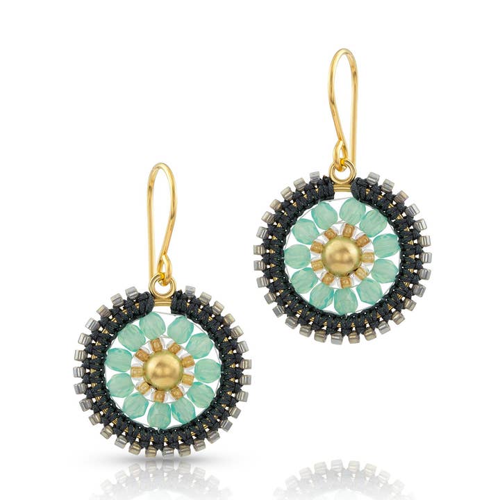 Caribbean Waves Silk Knotted Earrings for wholesale by Emma Louise LLC