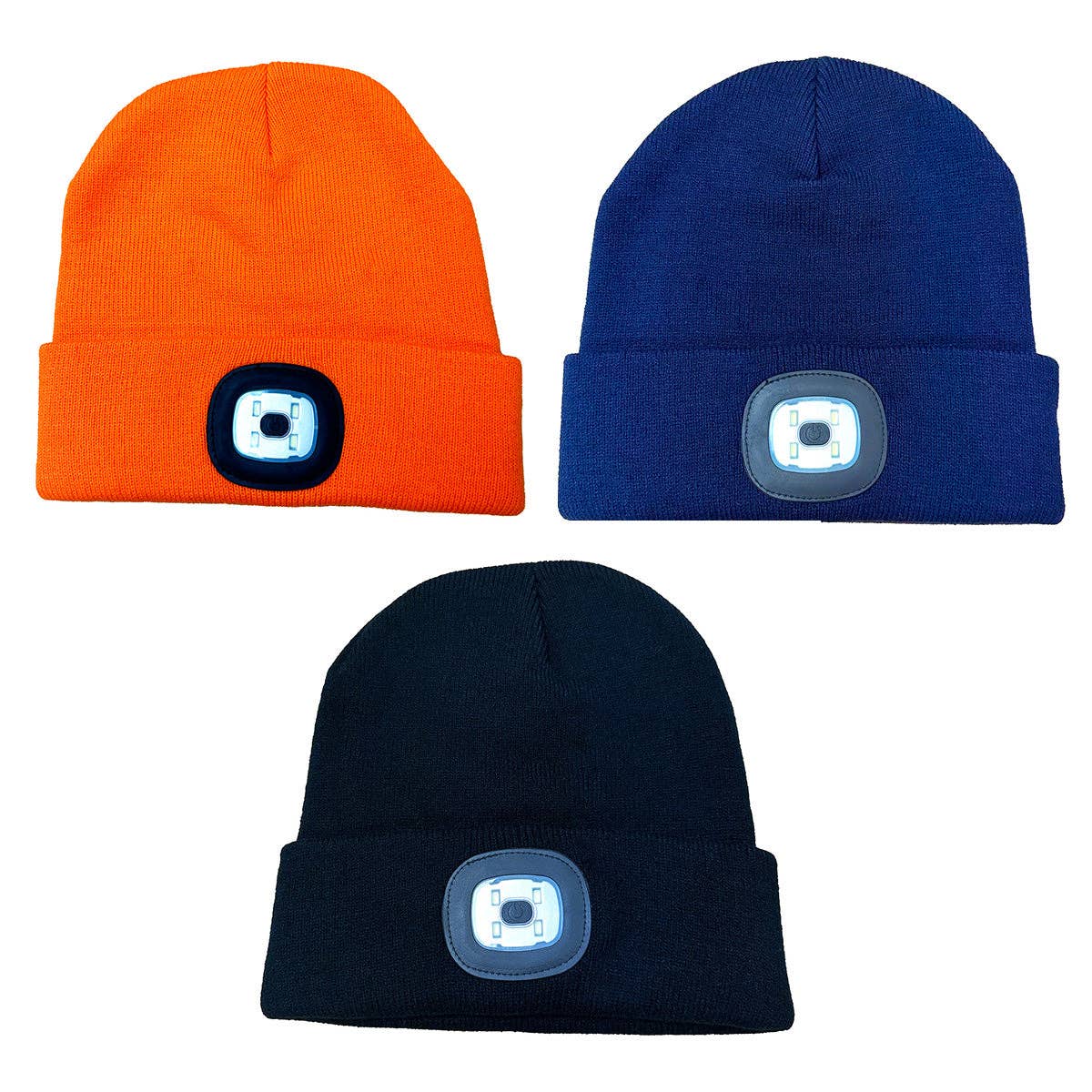 Novelty Brands - Wholesale Retailer Display - Accessories - Roughneck LED Light Beanie Hat Assortment- 6/Display17