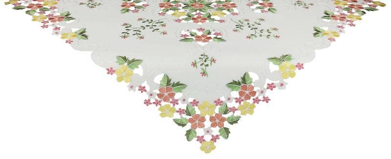 Xia Home Fashions & Manor Luxe – Engroshandel Dug – 34 „X 34" Fancy blomster bordplade0