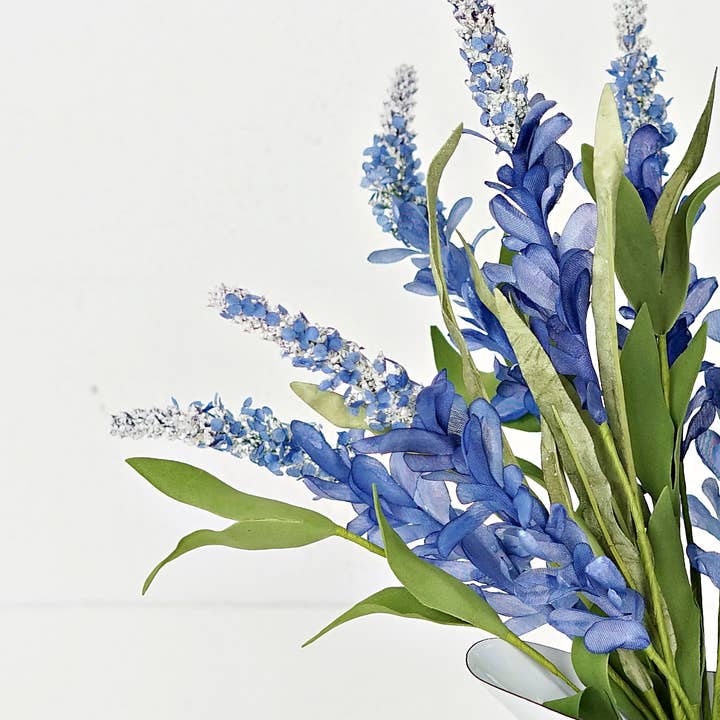 Impressive Enterprises, Inc. - Wholesale Artificial Flowers - 35605-20in Bush-Blue Bonnet Flower with Heather