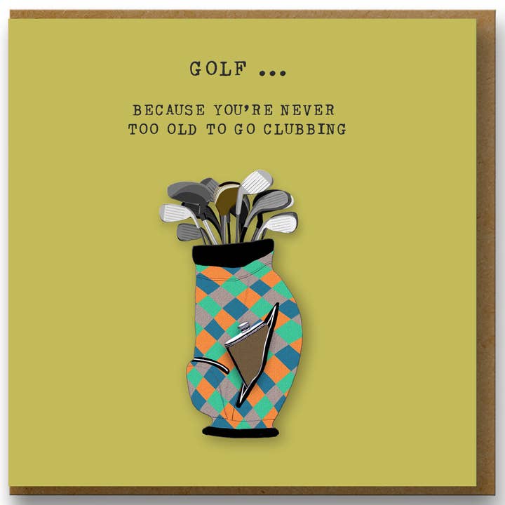 Sally Scaffardi Design - Wholesale Birthday Card - Golf-Themed Birthday Card for Enthusiasts1