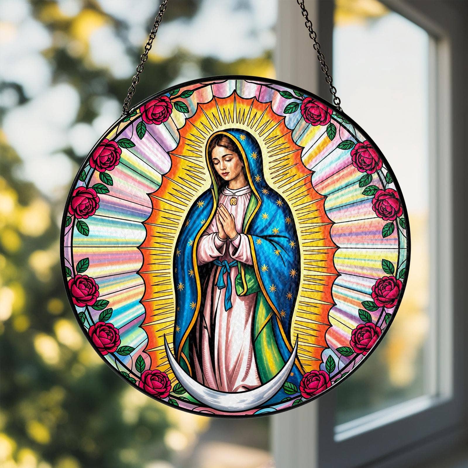 NVC Ecommerce LLC - Vente Attrape-soleil - Attrape-soleil Notre-Dame de Guadalupe, Cadeau pour maman mexicaine