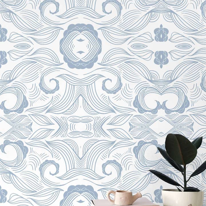 Heartspace Art - Wholesale Wallpaper - Whimsical Waves Wallpaper1