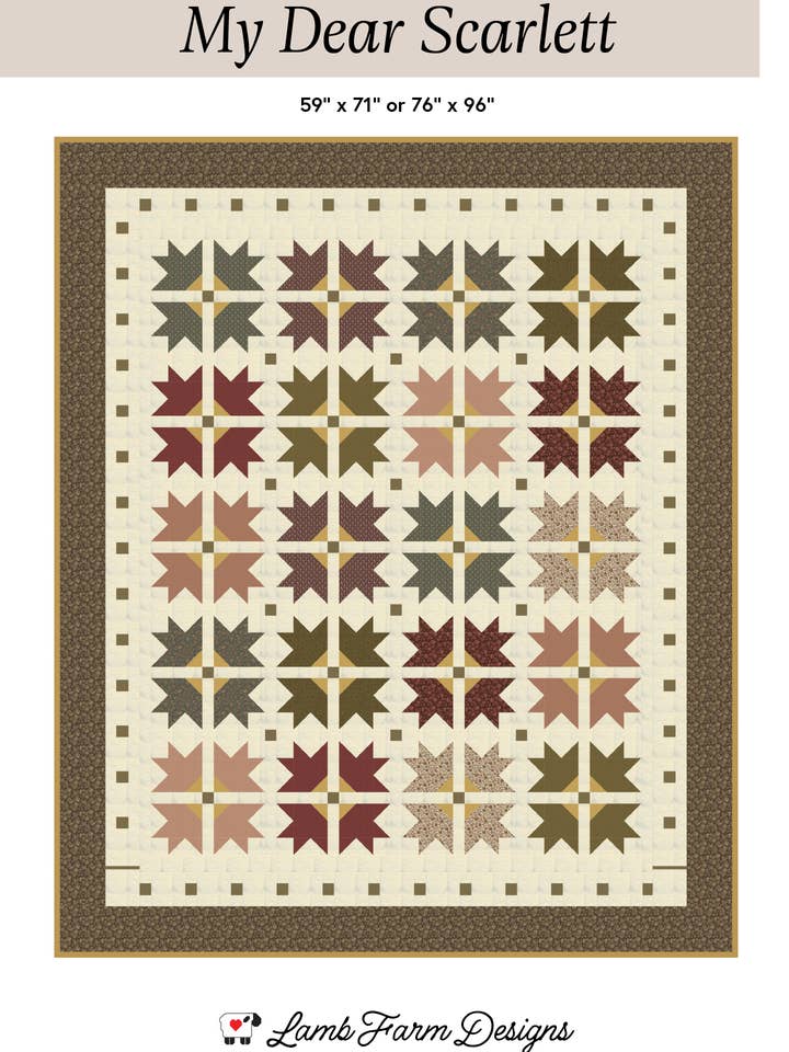 Mon Cher Modèle de Courtepointe Scarlett pour la vente par Lamb Farm Designs