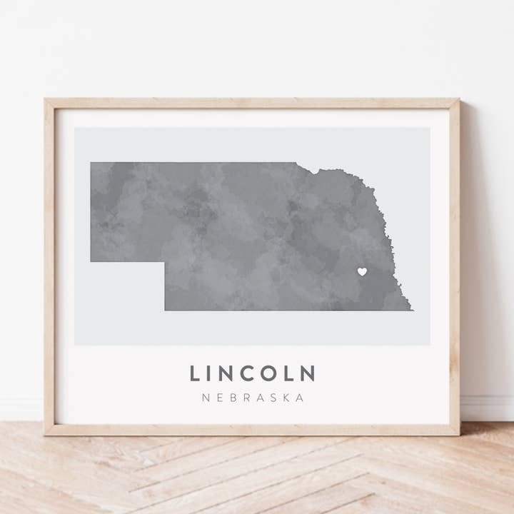 Mappa di Lincoln, Nebraska per la vendita all'ingrosso da parte di Backstory Map Co.