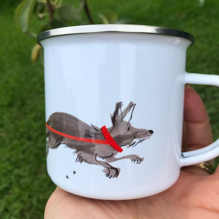 Esther Kent Design - Wholesale Coffee Mug - Red Riding Hood Enamel Mug1