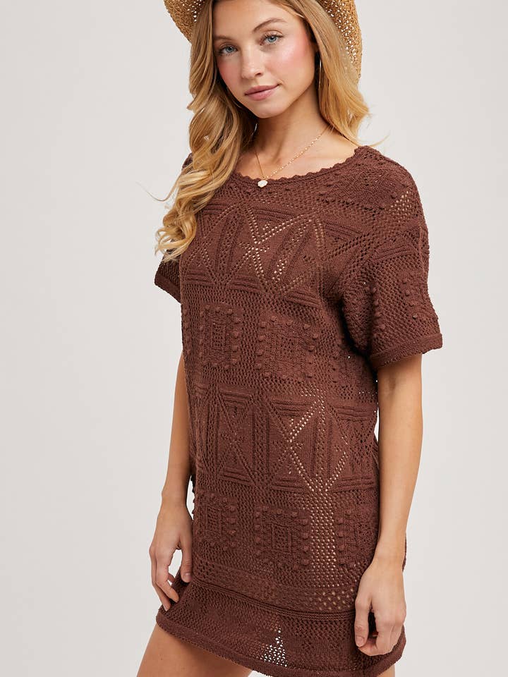 Bluivy - Vente Robe – femme - ROBE DROITE EN TRICOT AZTÈQUE3