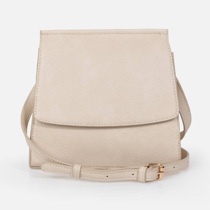 Ivory elephant skin texture PU crossbody handbag - BG253B006BE for wholesale by Bizou