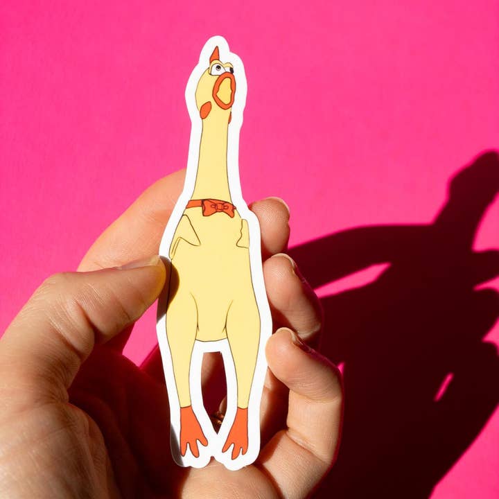Doctor Scribble – wholesale Sticker – Screaming Rubber Chicken Vinyl Sticker