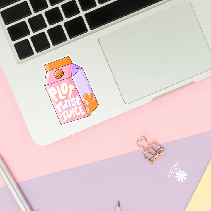 Book Lover Merch Shop – wholesale Klistermärke – Plot Twist Juice-klistermärken / Bokälskareklistermärken1