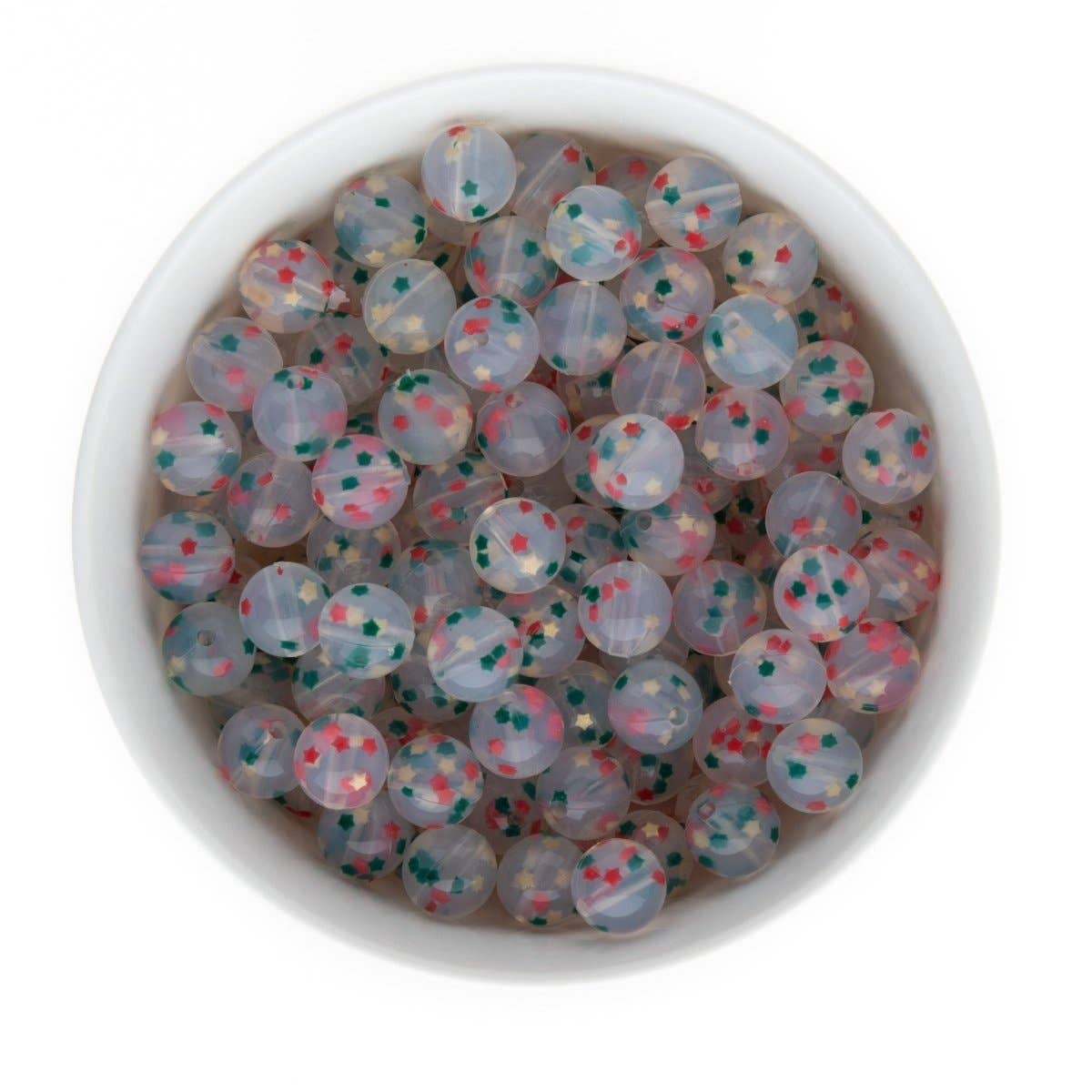 Cara & Co Silicone Craft Supply - Wholesale Craft Supplies - Sprinkle Silicone Round Beads - Loose Beads15
