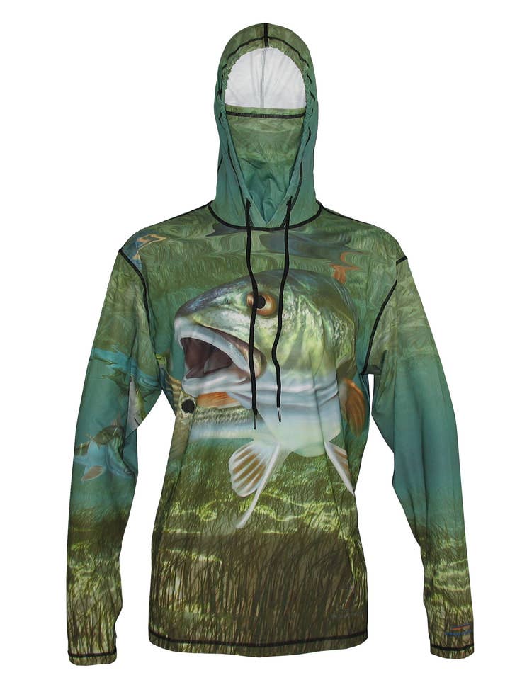 Rødfisk grafisk fiskeri hættetrøje for engroshandel hos Cognito Brands, Inc.