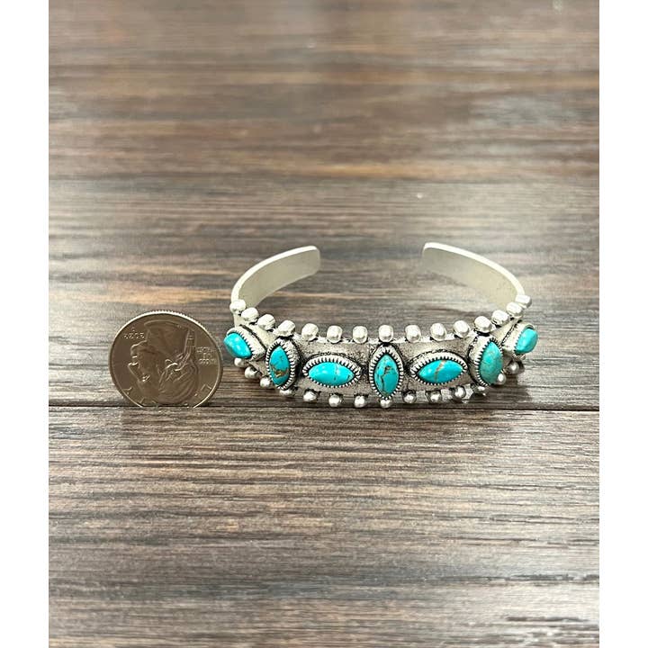 ISAC Trading Inc - Wholesale Cuff Bracelet - 710857, Turquoise Cuff Bracelet