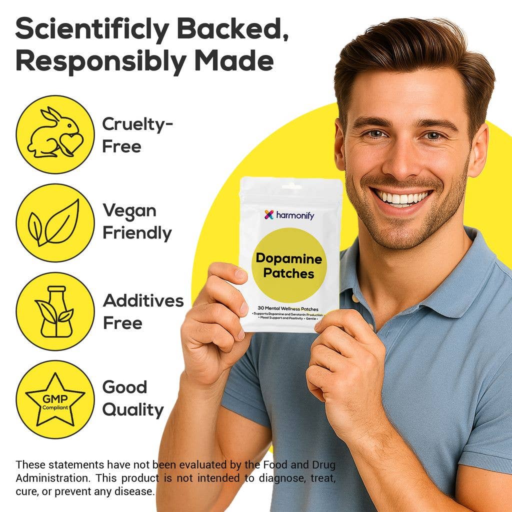 HARMONIFY - Wholesale Topical Wellness Patches - HARMONIFY Dopamine Patches – Mood & Motivation Support (30 Pcs)3