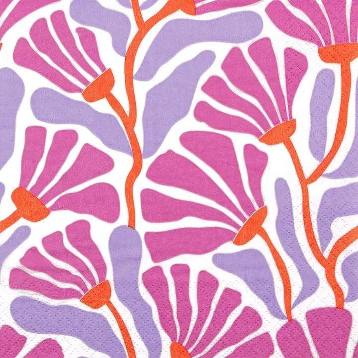 Serviettes Retro Bloom fuchsia pour la vente par Home Fashion - Carl Dietrich GmbH