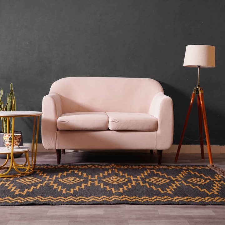 Chouhan Rugs - Wholesale Area Rug - Indian Handmade Black Kilim Jute Rug With Yellow Design Rug3