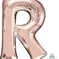 Anagram - 34" Letter 'R' Mylar Balloon - Rose Gold for wholesale by Party Expo, LLC