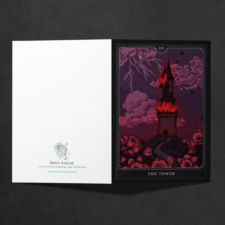 Print is Dead – wholesale Everyday greeting card – The Tower Tarot - Greeting Card5