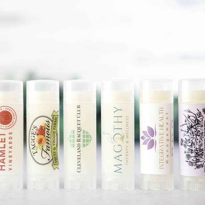 Promotional Lip Balm - Custom Chapstick for wholesale by The Little Flower Soap Co
