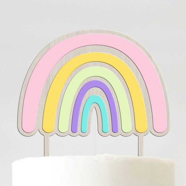 Décoration de gâteau arc-en-ciel en rose pour la vente par Adorei