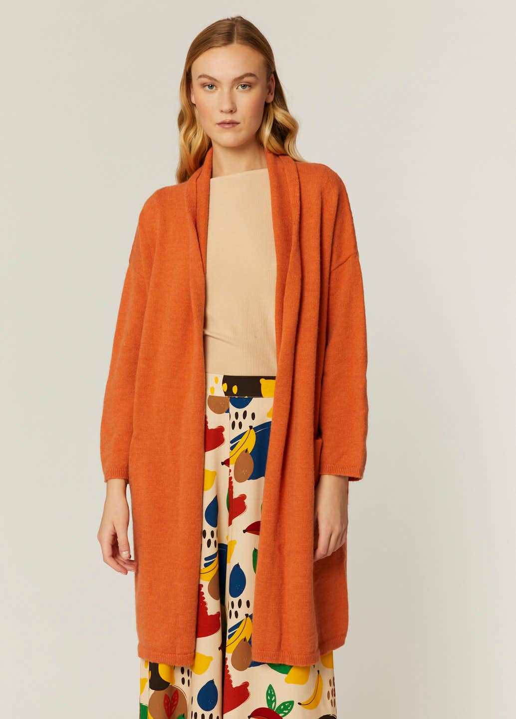 Pepaloves - Wholesale Cardigan - Women's - REBECA PUNTO FINO NARANJA