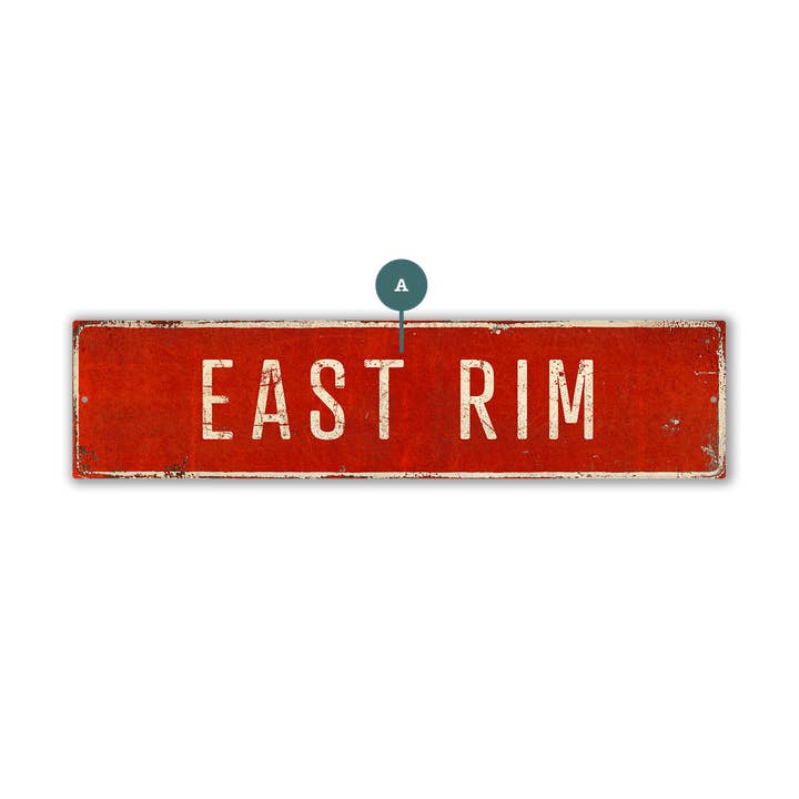 Landmark Classic Custom Signs: Red 1 - Wall Decor for wholesale by Old Wood Signs