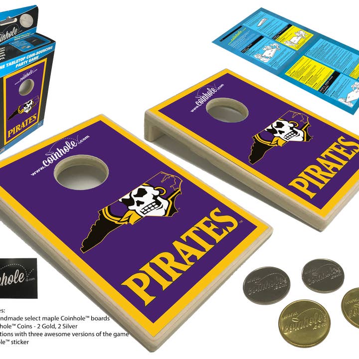 East Carolina University Pirate Coinhole® Tabletop Game Set for wholesale by Coinhole