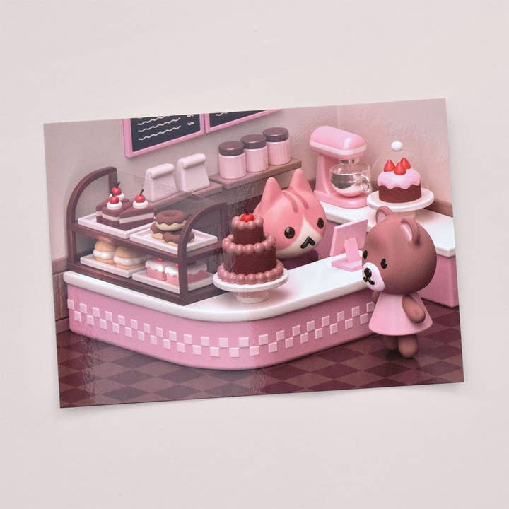 Chocolate Pastry and Cakes Bakery Print for wholesale by Canofdanchan Shop