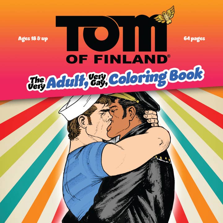 Tom of Finland Adult Coloring Book for wholesale by Peachy Kings / Kweer Cards