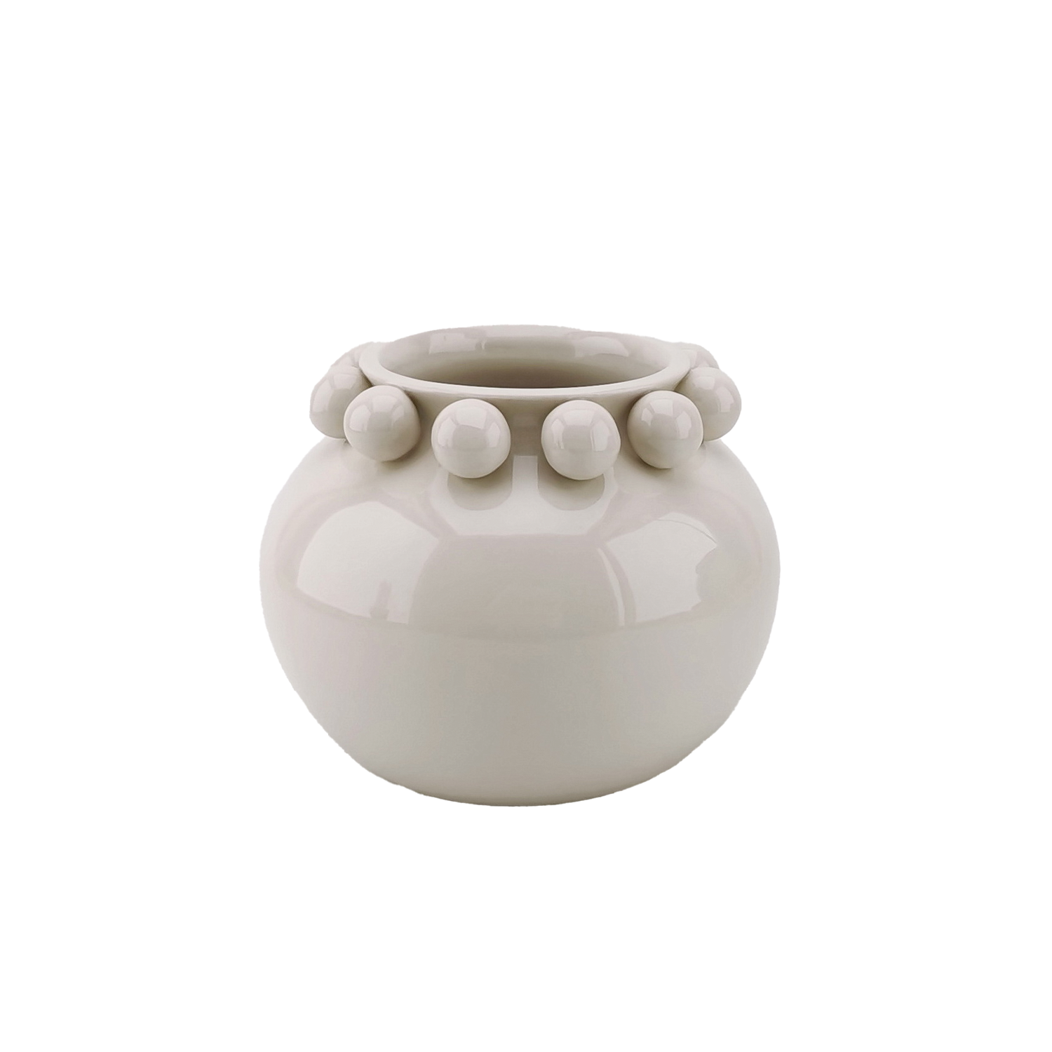 Opjet Paris - Wholesale Vase - White Bouly vase D16 H13cm0