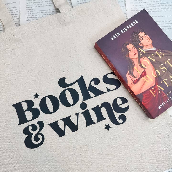 Bolsa de lona para libros y vino para venta al por mayor de The Swoon Room