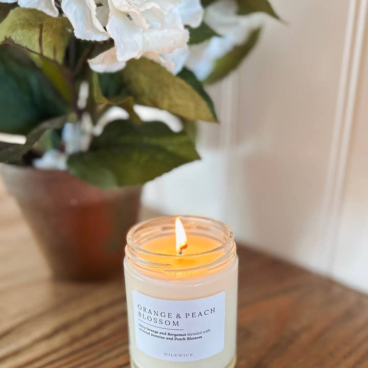 M I L K W I C K - Wholesale Jar/Filled Candle - Orange & Peach Blossom0