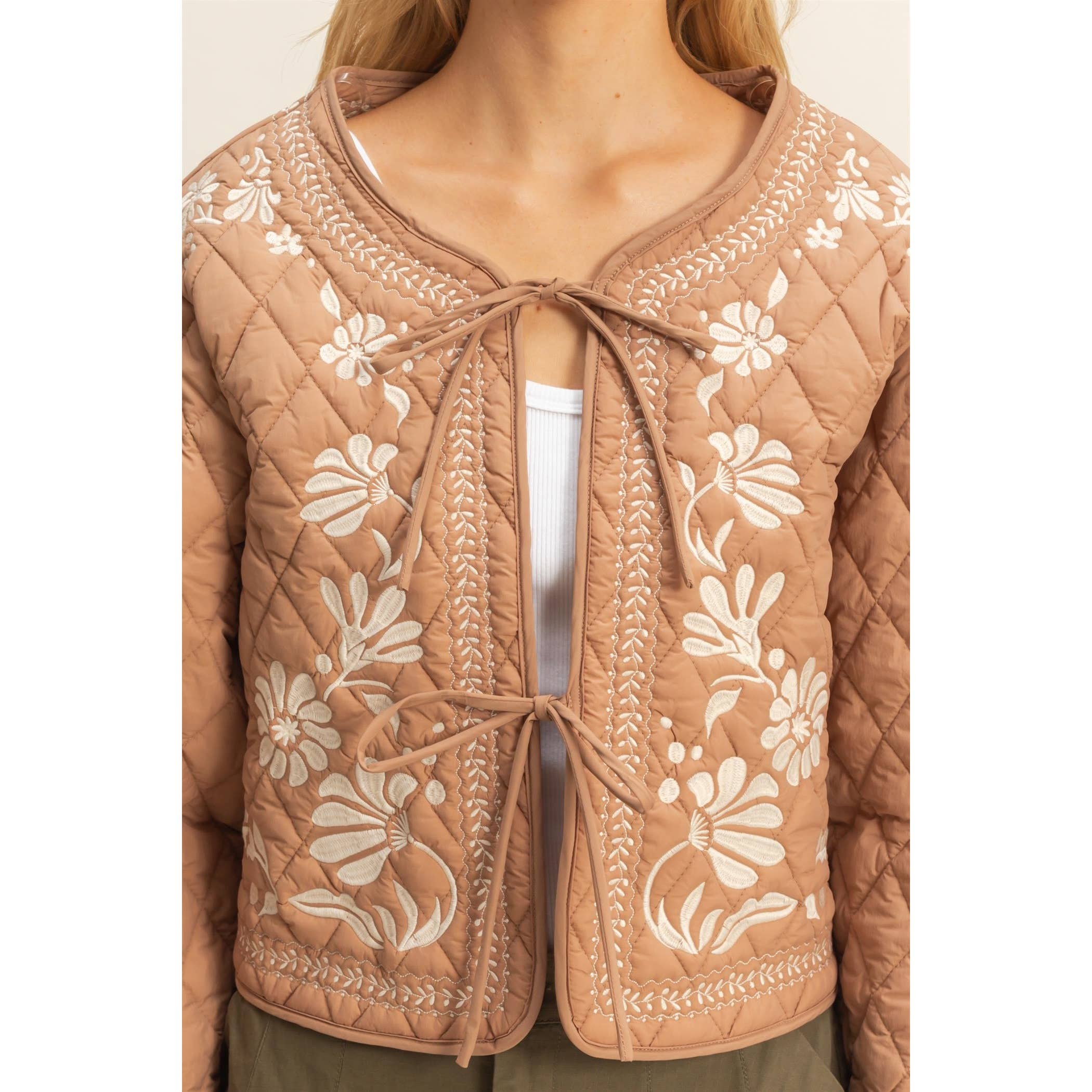 HYFVE - Wholesale Jacket - Women's - Quilted Floral Embroidered Padding Jacket6