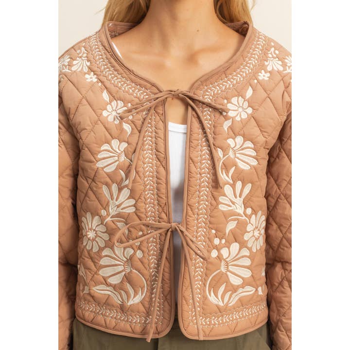 HYFVE - Wholesale Jacket - Women's - Quilted Floral Embroidered Padding Jacket6