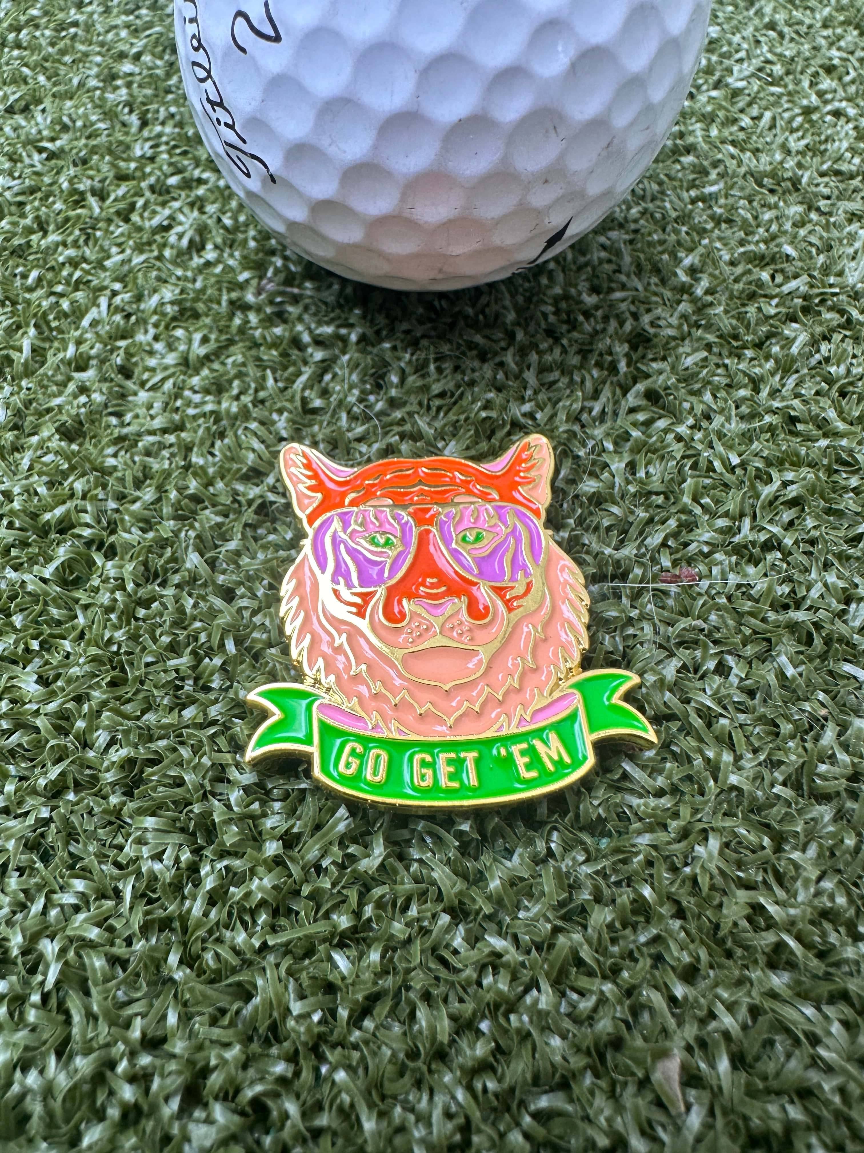 Birdie Girl Golf - Wholesale Sporting Accessories - Go Get 'Em Tiger Golf Ball Marker with Magnetic Hat Clip4