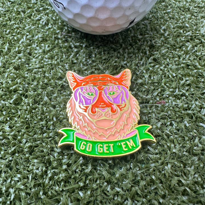 Birdie Girl Golf - Wholesale Sporting Accessories - Go Get 'Em Tiger Golf Ball Marker with Magnetic Hat Clip4