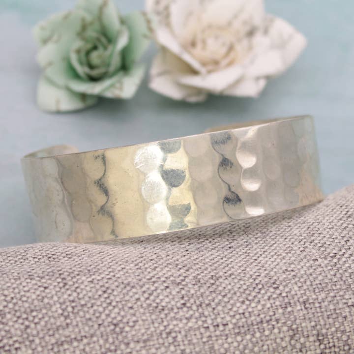 ZAD - Wholesale Cuff Bracelet - Silver Hammered Cuff