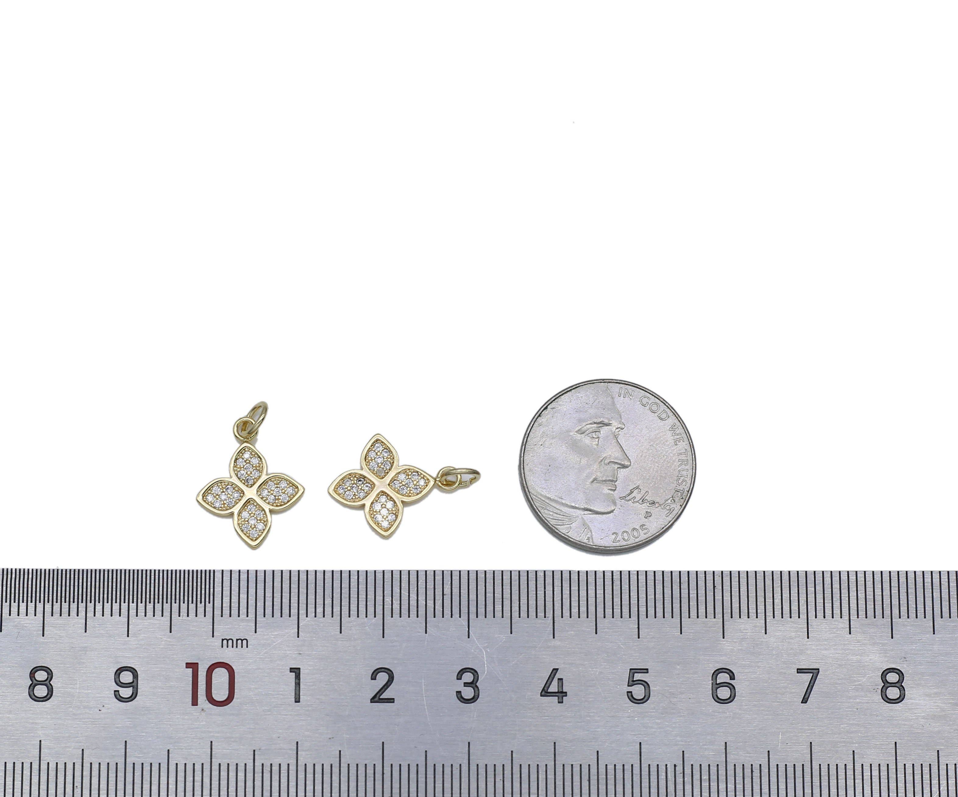 Wholesale CZ Flower Charm, Sku#ZX57 for your store - Faire