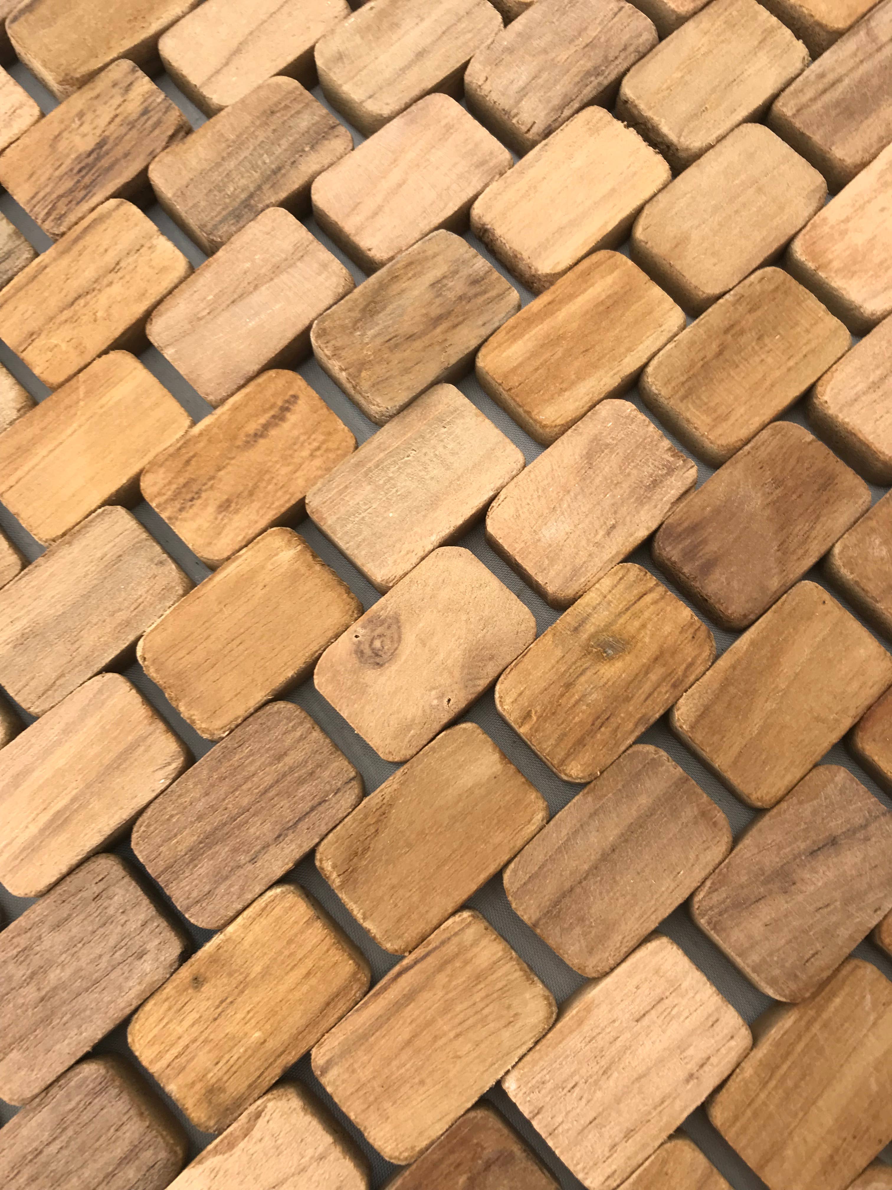 Hip-o Modern Living - Wholesale Placemat - Natural Teak Placemat Set of Two (17.5 x 12")3