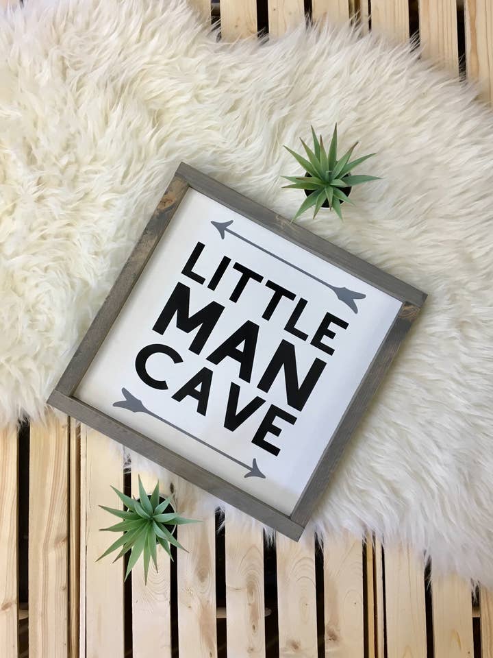 Little Man Cave for wholesale by Wooden Arrow Designs