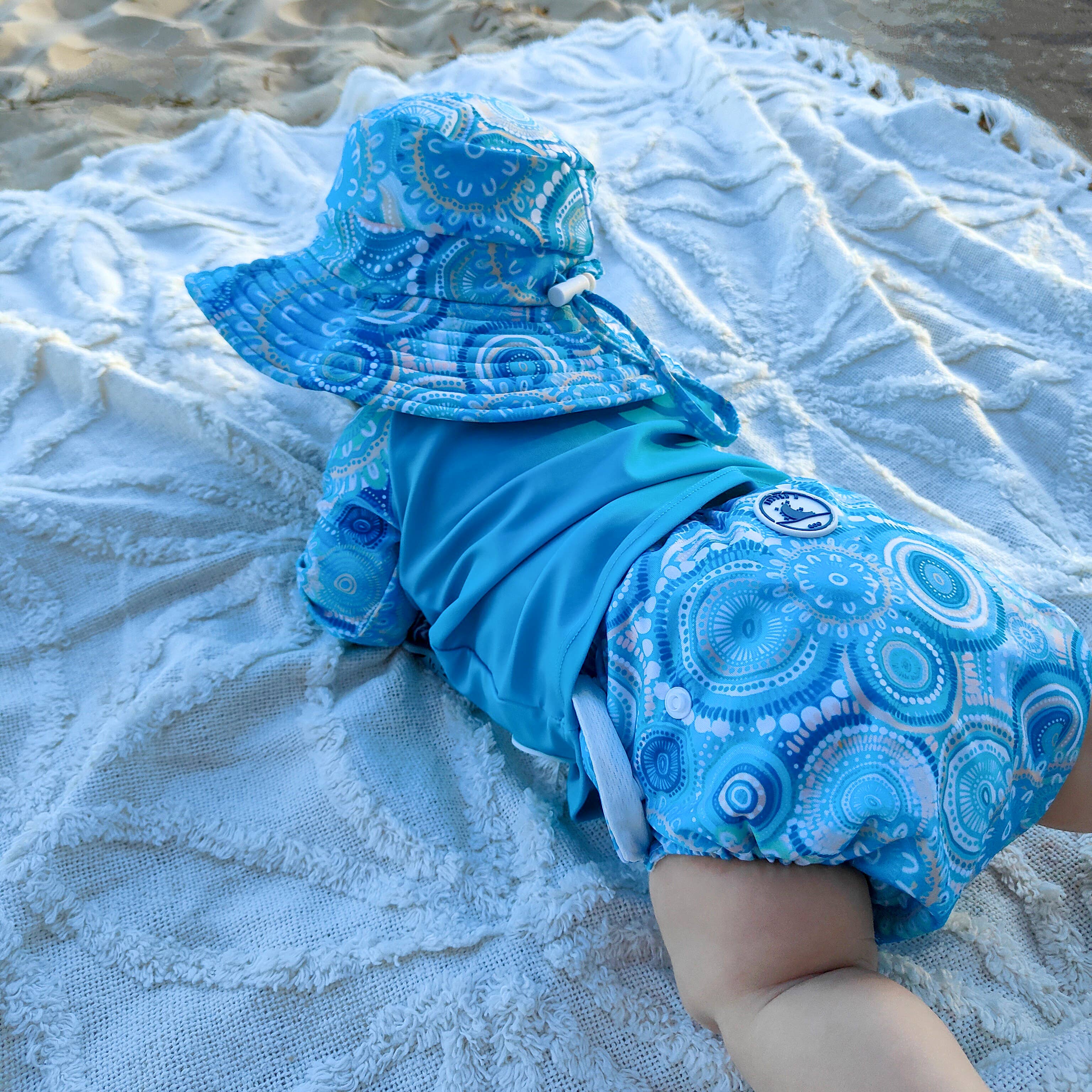 Little E & Co - Wholesale Sun Hat - Kids - REVERSIBLE SWIM HAT ~ CALLED HOME TO THE OCEAN3