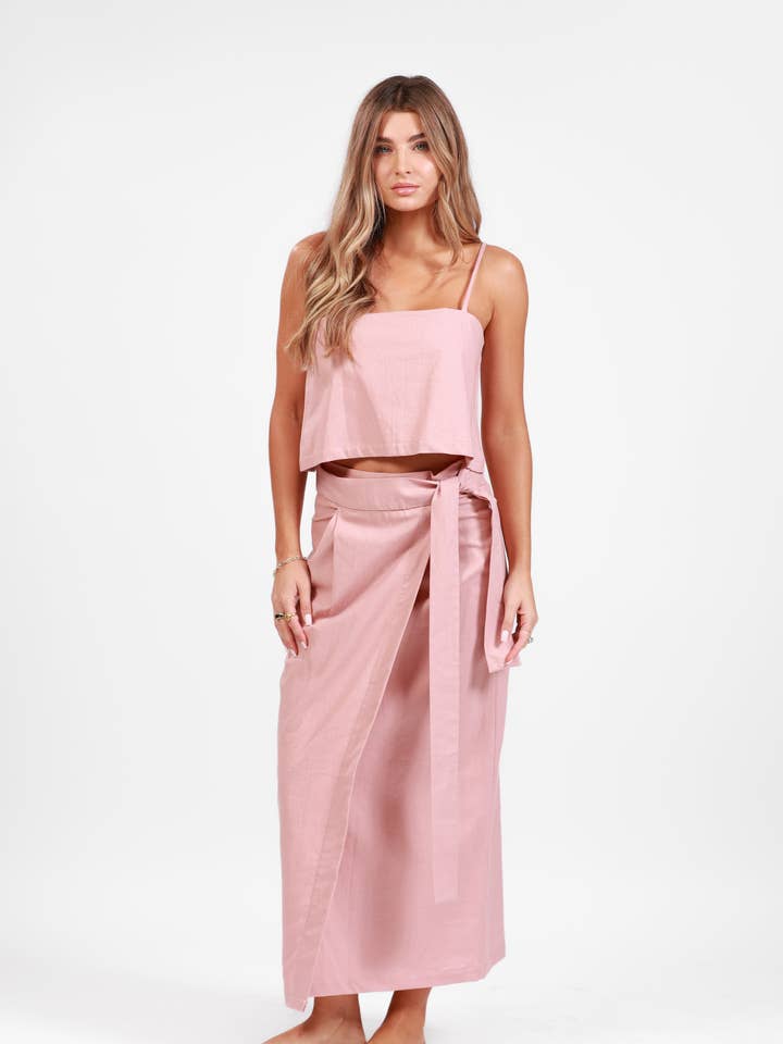 Salty Weekend - Wholesale Skirt - Women's - ST. BARTH ROSE CECILE LONG SKIRT