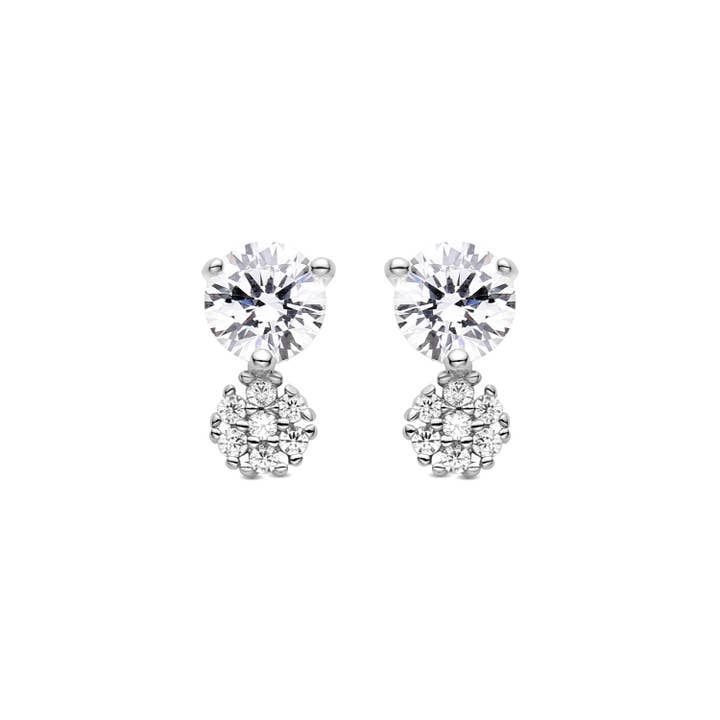 Luxenter - Venta al por mayor Pendientes colgantes - Pendientes de Plata de Ley 925 con Circonita Brillante acabados en rodio - Nez