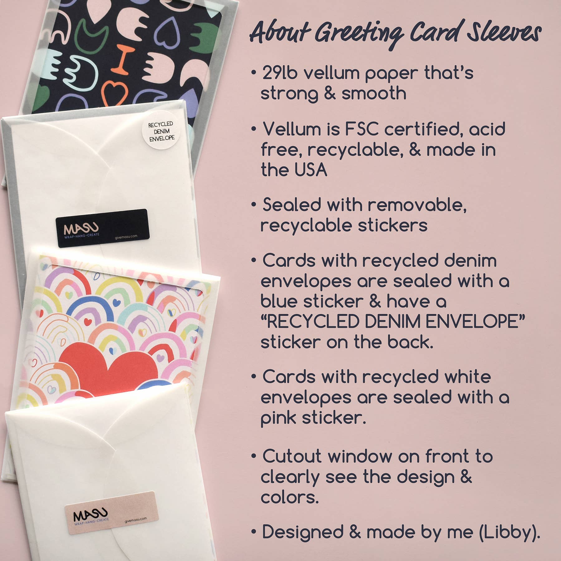 MASU - Vente Cartes de remerciements - Carte de remerciement recyclée Pêche duveteuse ludique6