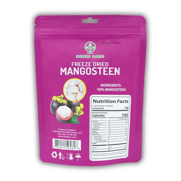 Nokki Farm - Wholesale Dried/Dehydrated Fruit - NOKKI FARM Freeze Dried Mangosteen Crisps - No Added Sugar3