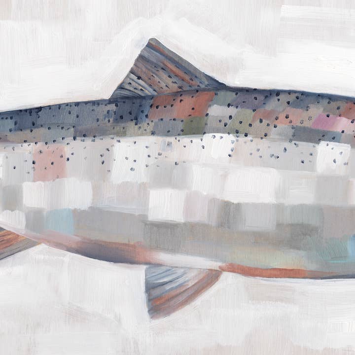 Winter Steelhead Trout - archiefinktdruk van schilderij voor wholesale door SheilaDunnArt