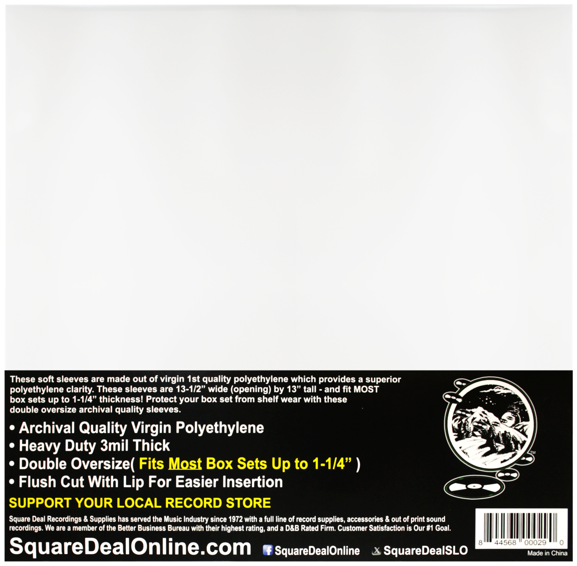Square Deal Recordings & Supplies – Großhandel Musikzubehör – 12-Zoll-Doppel-Außenhüllen für LP-Platten in Übergröße für Boxsets9