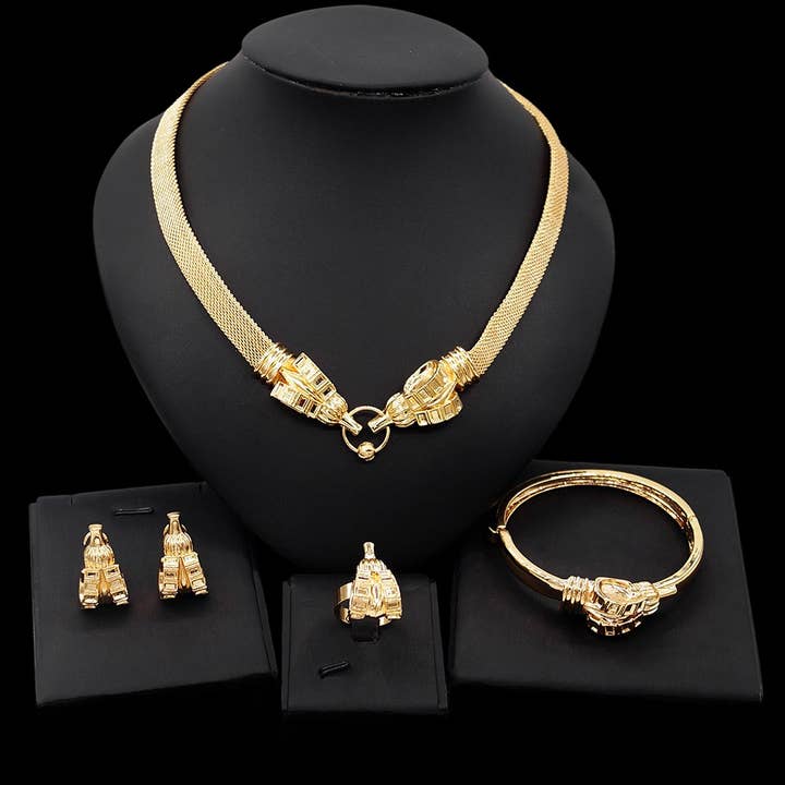 HUGS &KISSES set gold Plated #140 for wholesale by JoeyTheJewelry