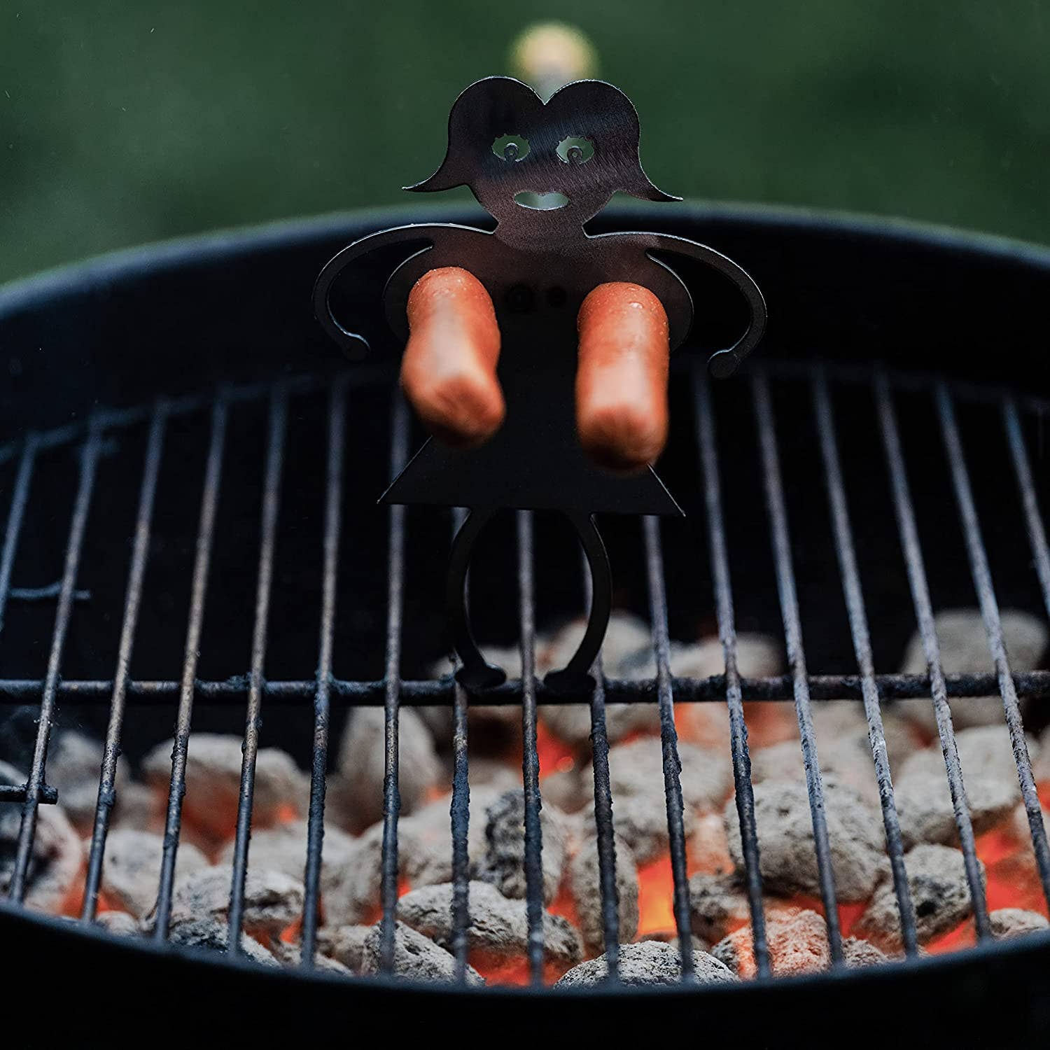 The Wine Savant /  Khen Glassware - Vente Outil de gril pour l'extérieur - Brochette allongée en acier de 30 pouces pour feu, grill et barbecue pour garçon et fille2