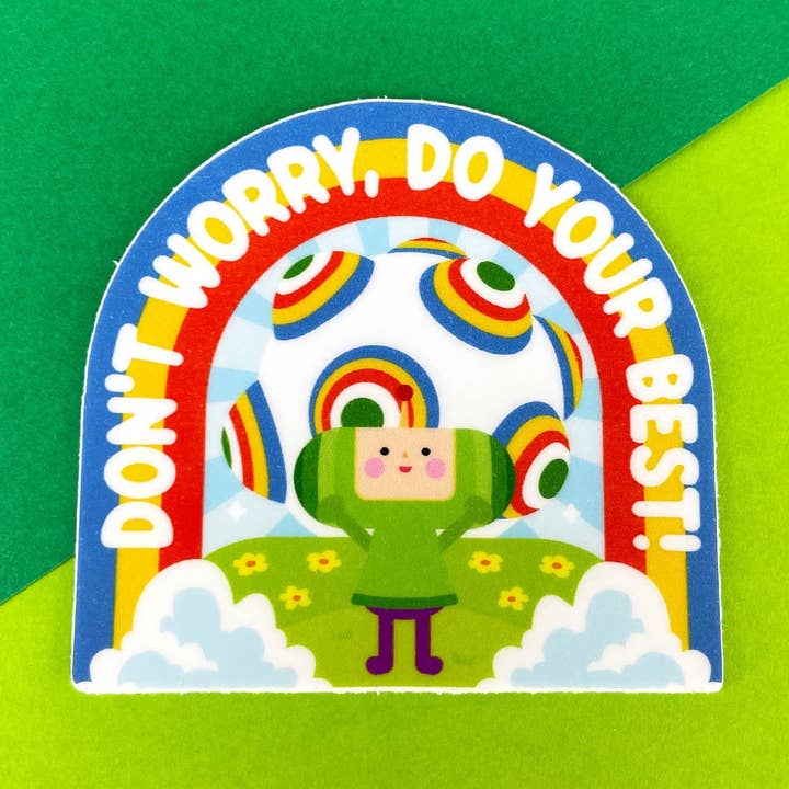 Kidnichols - Wholesale Sticker - On The Rocks Vinyl Sticker. Don't Worry Do Your Best! Kawaii0